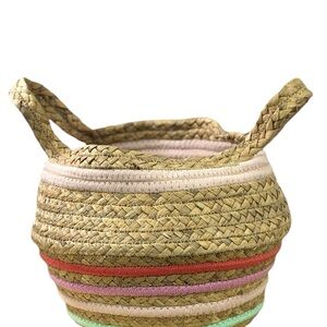 Pillowfort Collapsible Woven Storage Basket 9.5” x 9.5” x 7” NWT